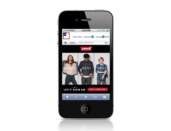 mobile levis Web UI ux levi's