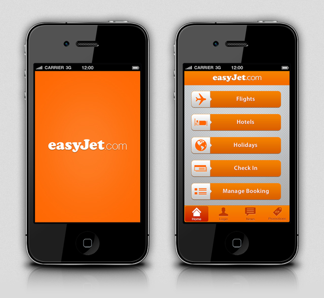 easyjet application app mobile iphone interactive Travel flight Booking interactivity design user interface