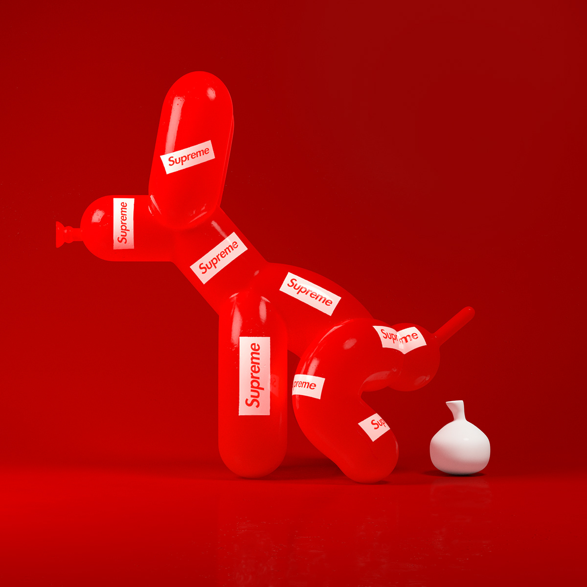 balloon cinema4d design dog graphic hype hypebeast redshift Render sculpture