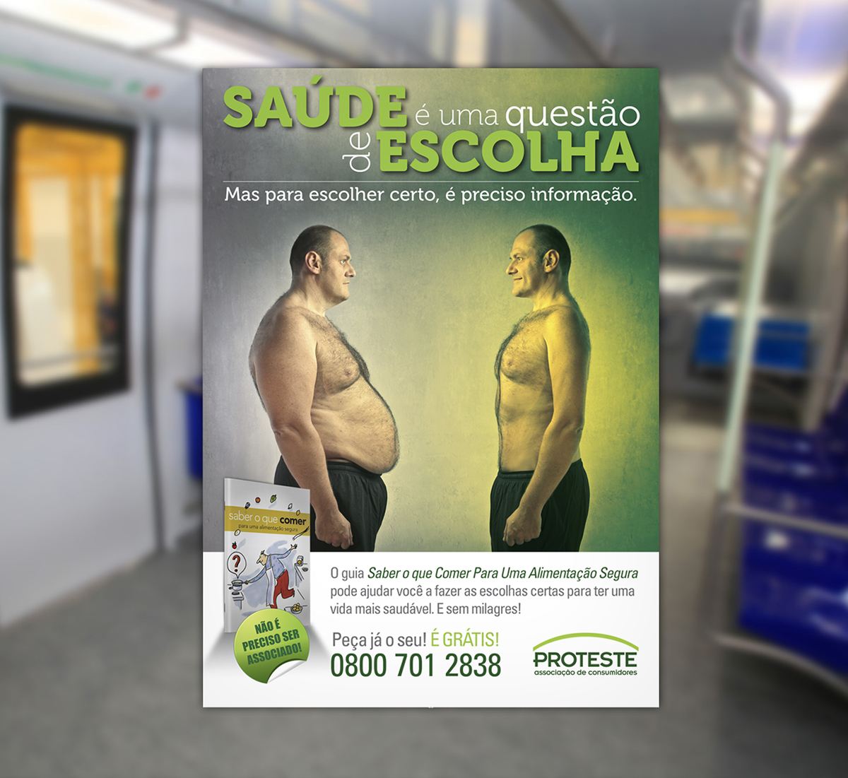 anúncio campanha conceito guia perder peso gordo magro alimentação Food 