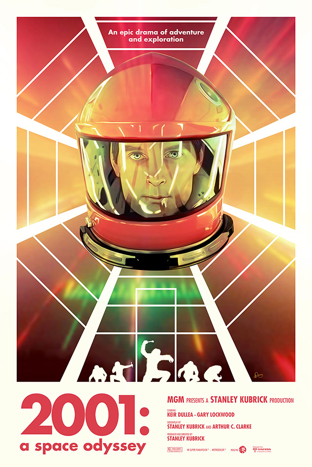2001: a space odyssey alternative movie poster art commission digitalpainting ILLUSTRATION  Kubrick screeprint