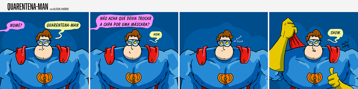 Adobe Portfolio Character design  quadrinhos quarentena man super herói super heroi brasileiro webcomics book publishing   publishing illustration