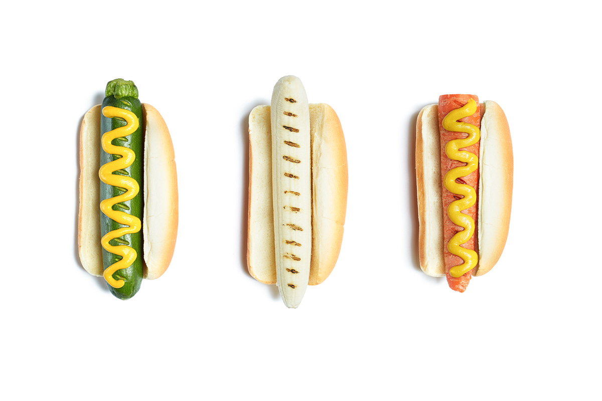 Food  Conceptual Food out of context Coffee Donuts Hot Dogs Veggie Dogs artichoke avacado
