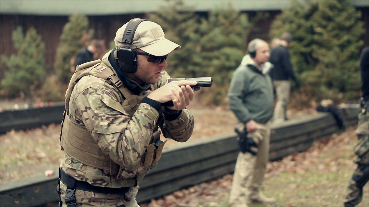wolf tactical Gun shot training army lemonade studio movie teaser Combat pistol black red parallax