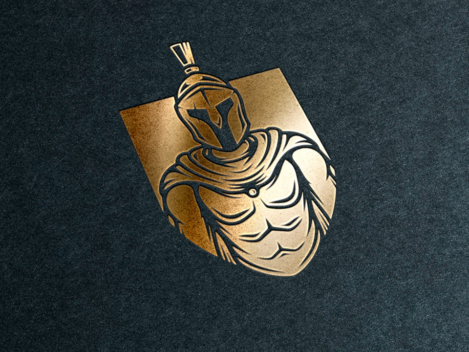 logo Logotype logoground Spartan Gladiator brand sport gold design trojan