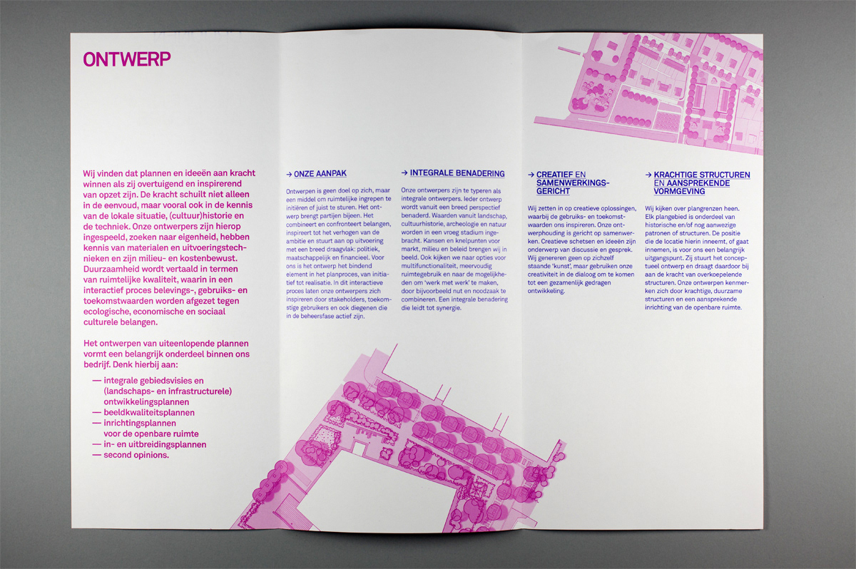 croonen Folders inlay pantone urban planning amsterdam print grid