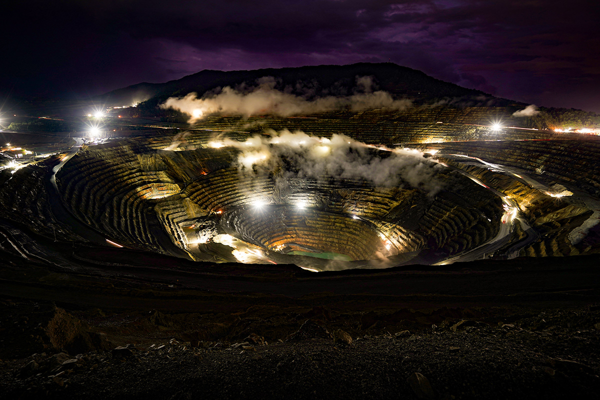 corporate indonesia industrial Mining night Nightlife open pit Photography  WEST SUMBAWA