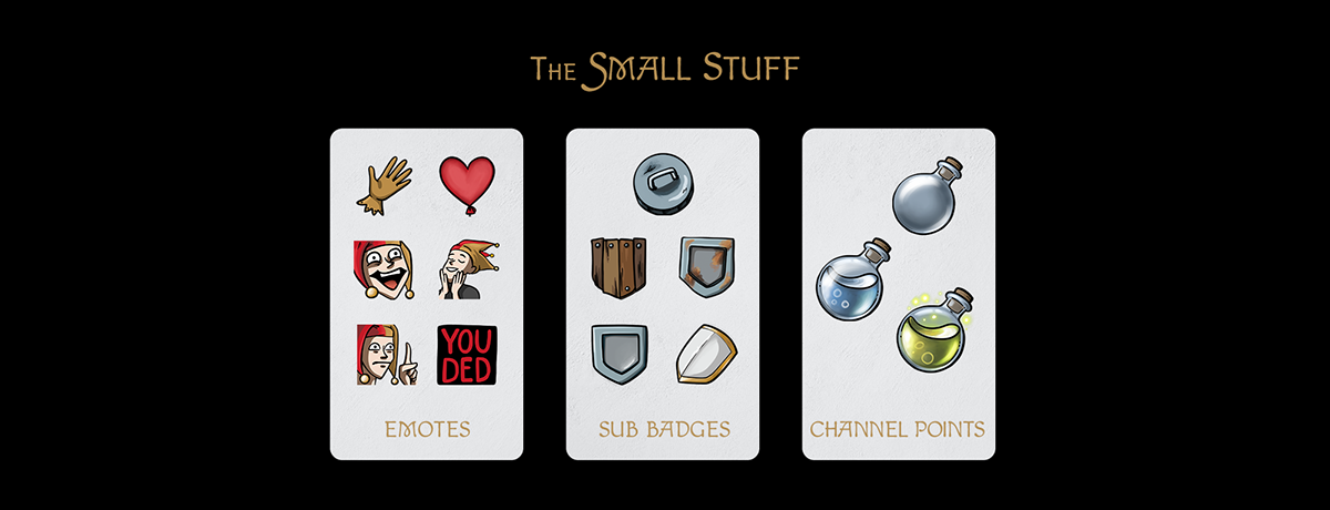 card emotes medieval redesign stream Streamer Tarot Cards Twitch