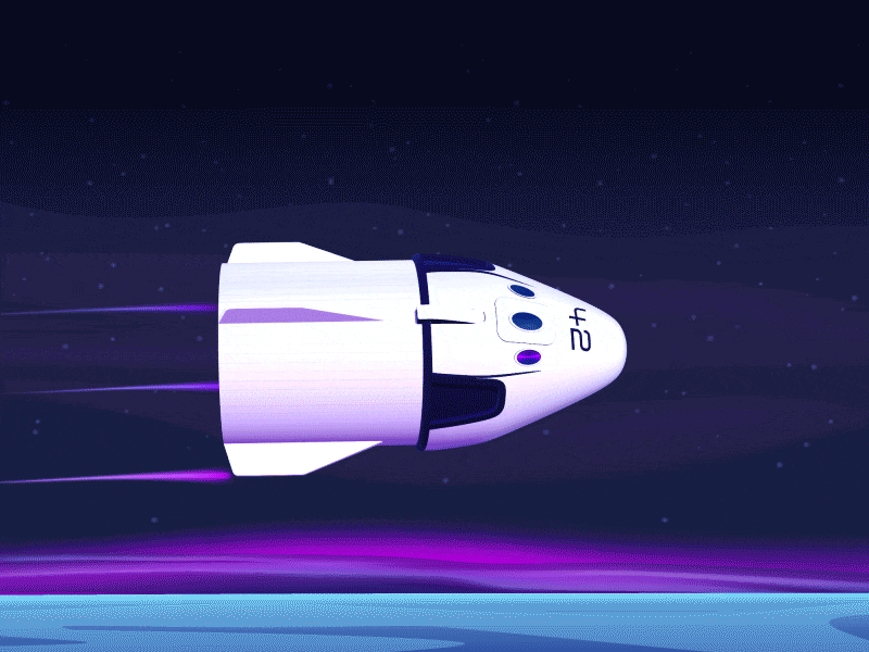 Space  spacex SpaceX Dragon 3D model gif ELO Elon Musk explainer animation 