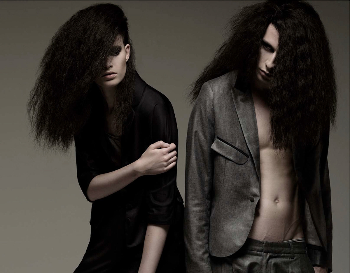 hair  crossgenders  dark  minimal fashiondirection Consulting styling  fashionphotography beauty hintmag black