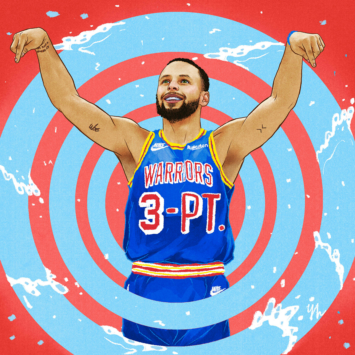 NBA Art NBA Illustration sports athletes portrait art athlete Social media post campaign