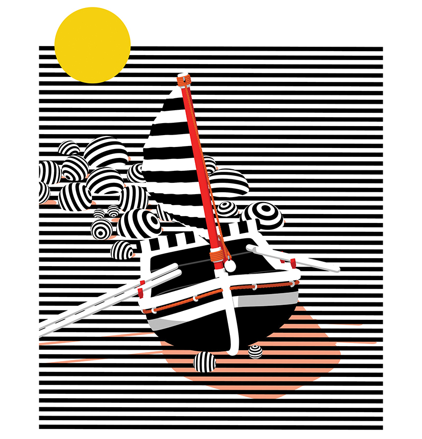 liceulice fishboat boat stripes c4d Sun Street paper magazine september cover