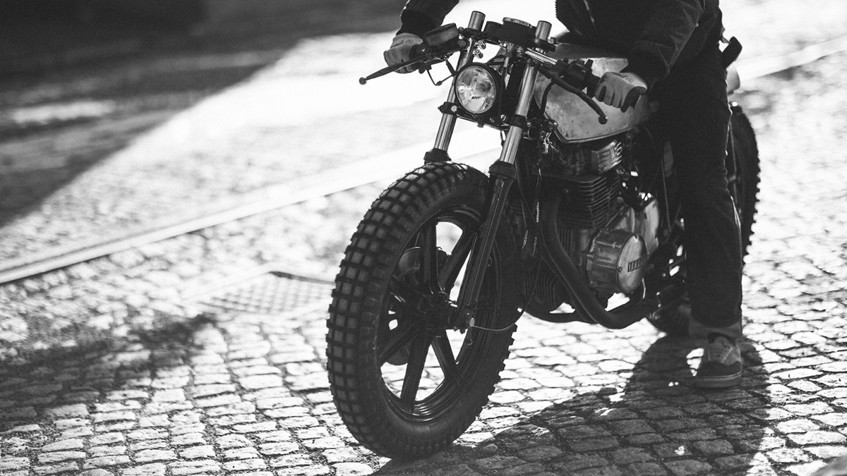 yamaha xs360 Custom motorcycle hookie Bike bokeh brenizer