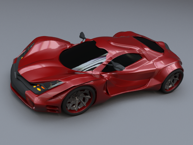 car Vehicle futuristic automotive   car design concept car 3D Rendering 3d modeling muscular car sports car red car coupe