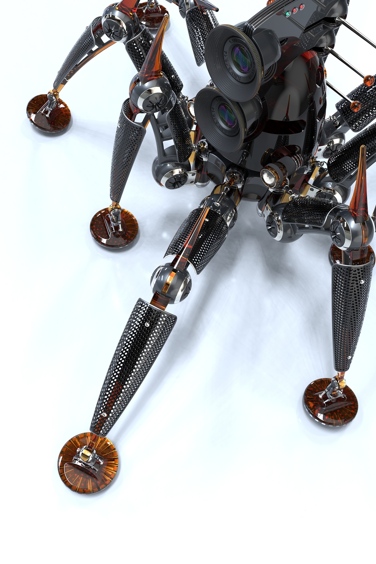 mech mechanical sci-fi spider Crawler robot cameras Row 0 Simon WIlliamson Row Zero