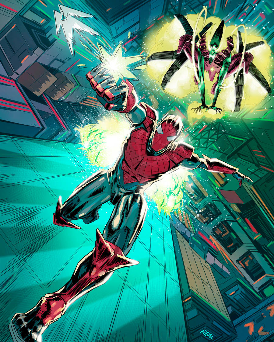 comic comicbook Digital Art  Drawing  marvel poster spiderman SuperHero