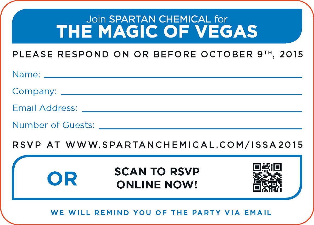 spartan chemical Spartan chemical ISSA Invitation invite cocktail party Vegas Las Vegas bellagio