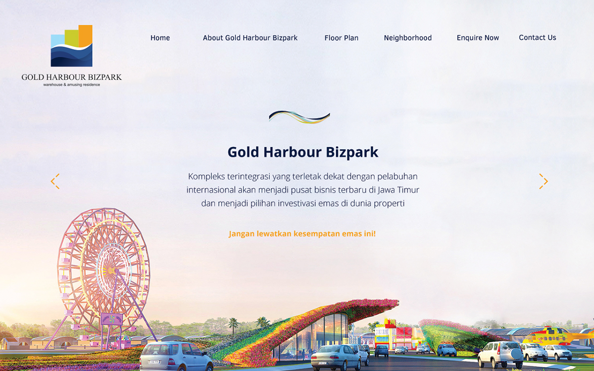 Website gold harbour bizpark ady nugroho adynugroho Web design bali jawa timur websit indonesia