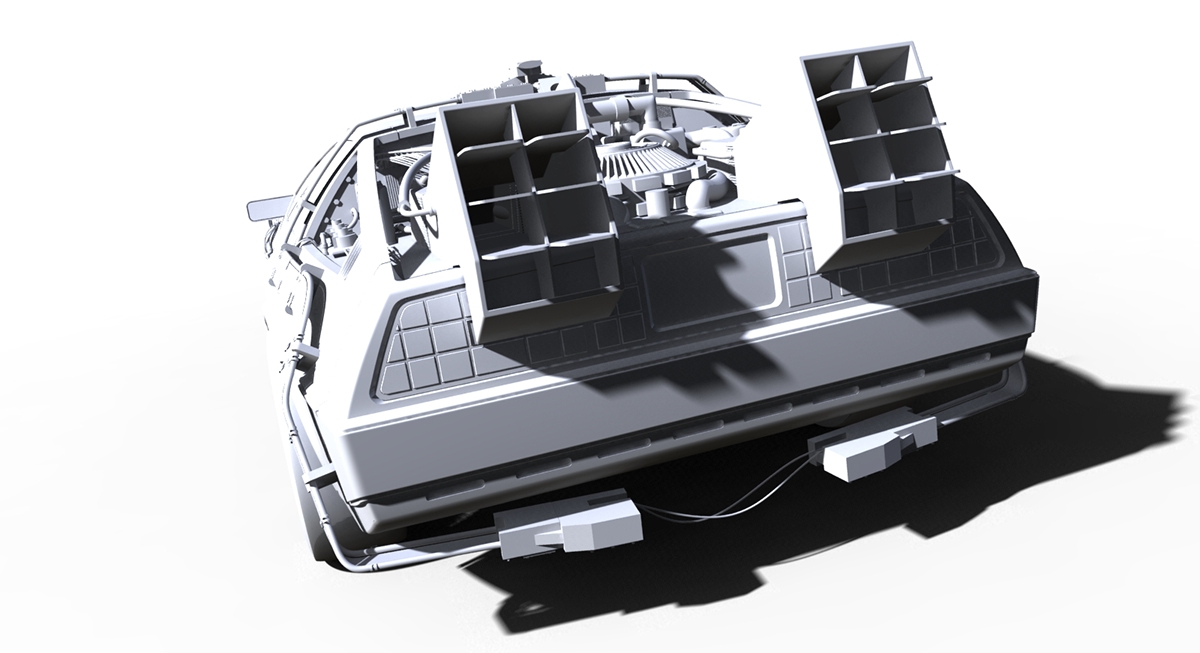 3D model DeLorean DMC bttf Alias keyshot photoshop  cardesign  backtothefuture