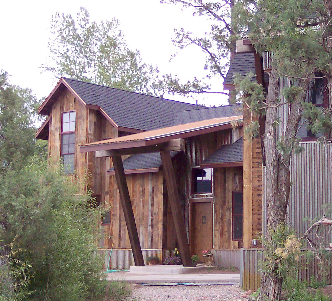 mountain modern SIPS barnwood energy efficient small home passive solar home colorado green architect high performance home