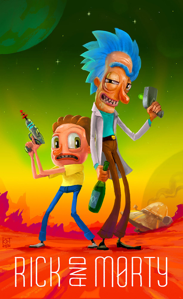 sci-fi rick and morty Fan Art