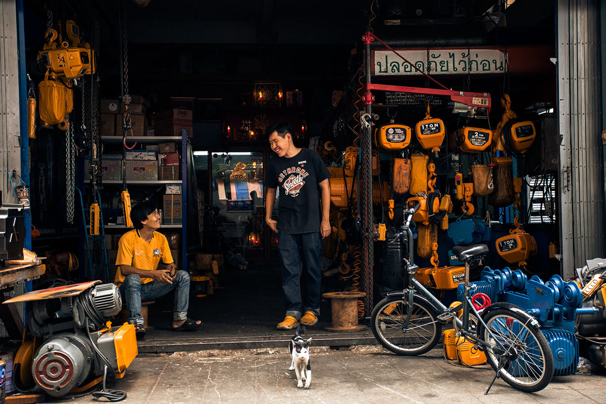 china town Bangkok Thailand Travel metal Workers Documentary 