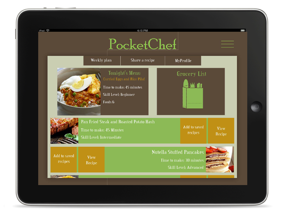 app Website design UX design UI ui design photoshop axure chef PocketChef