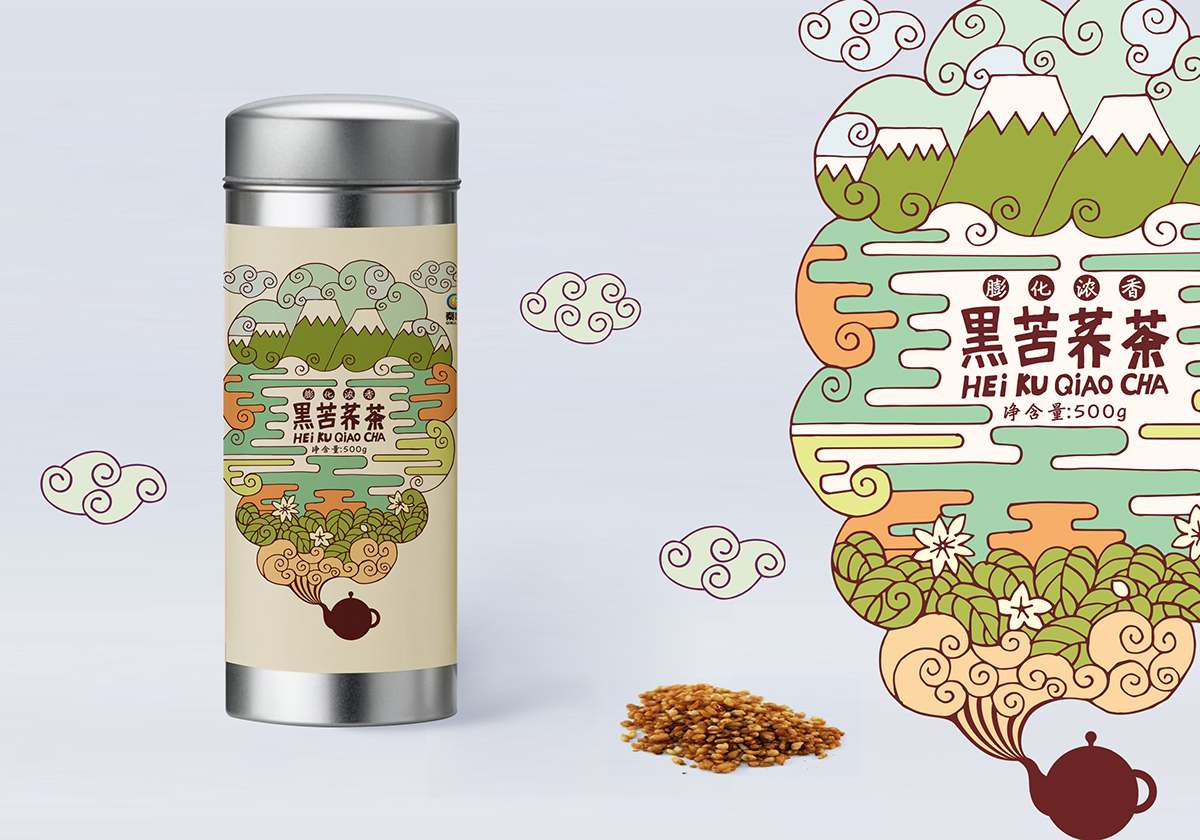 苦荞茶包装设计 tea