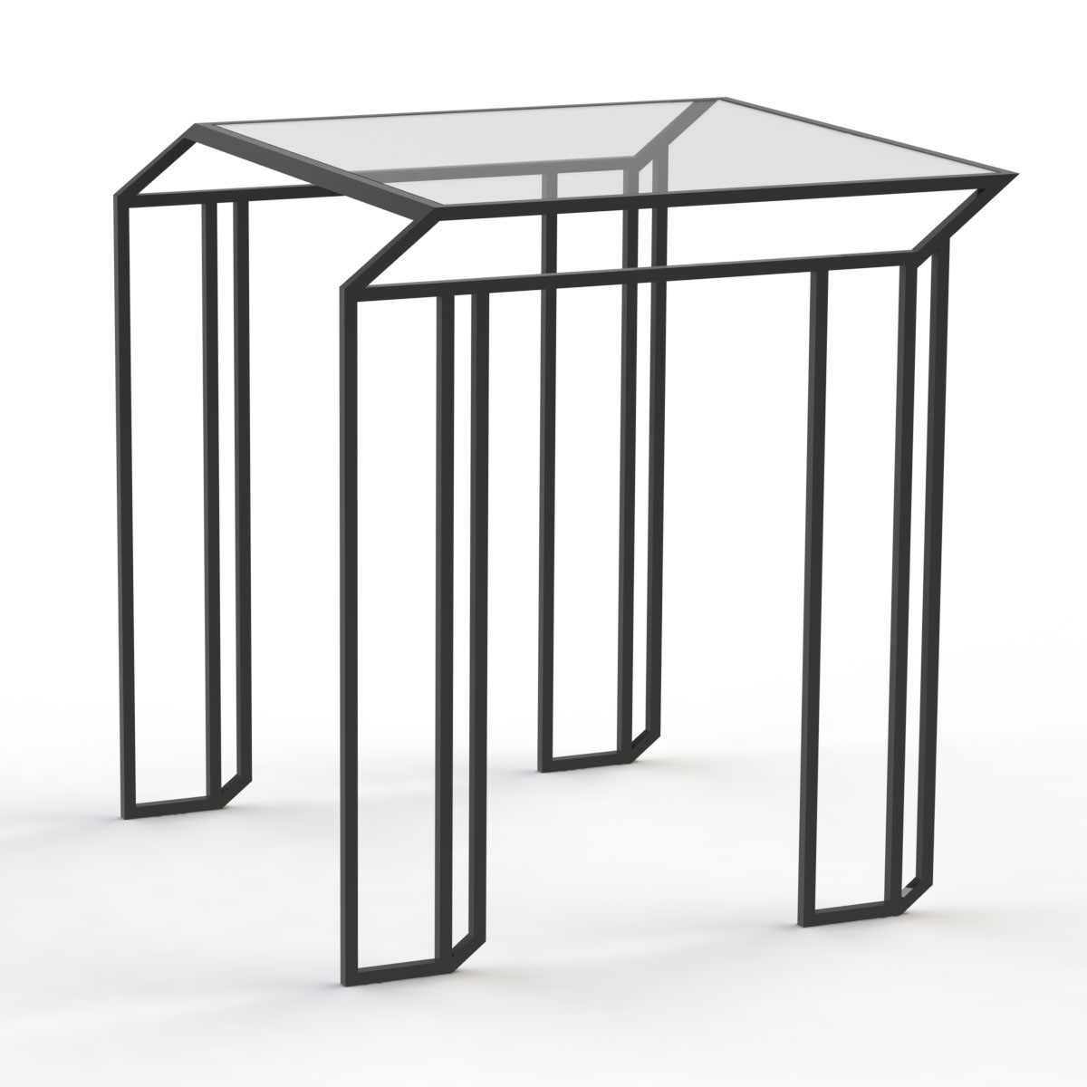 table desk mimial clean zasso Hirotaka Matsui japanese frame metal Perspective illusion contemporary design