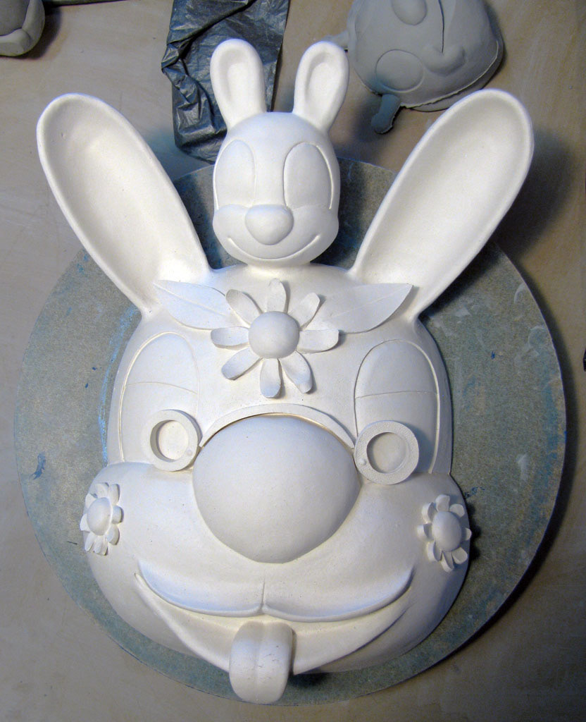 alice in wonderland white rabbit March Hare  fantasy masks sculpture