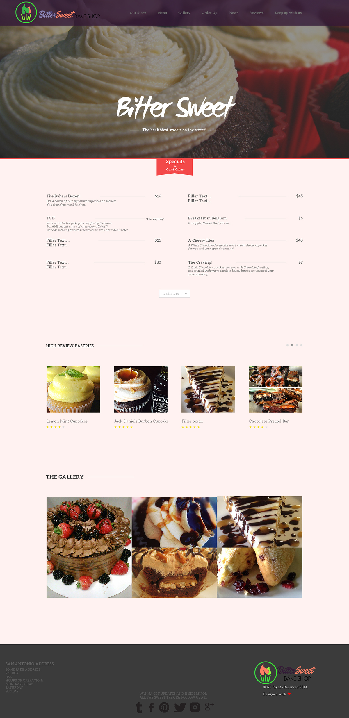 bakery bake Website Web Web Design 