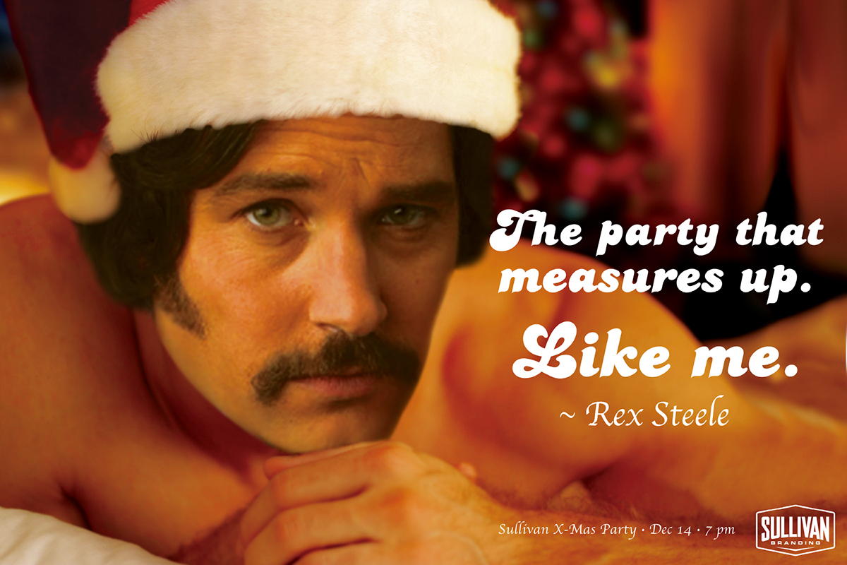 Christmas sexy party 70's Spokesman santa funny sleazy