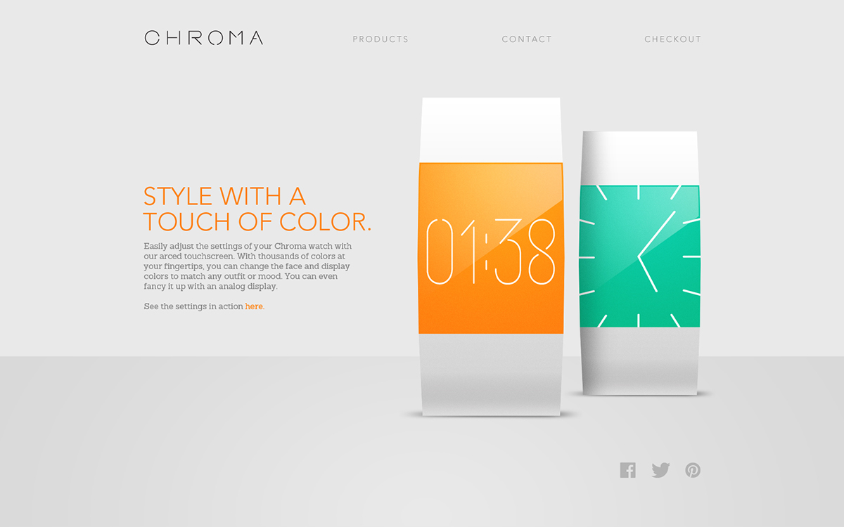 chroma watch color minimal time package