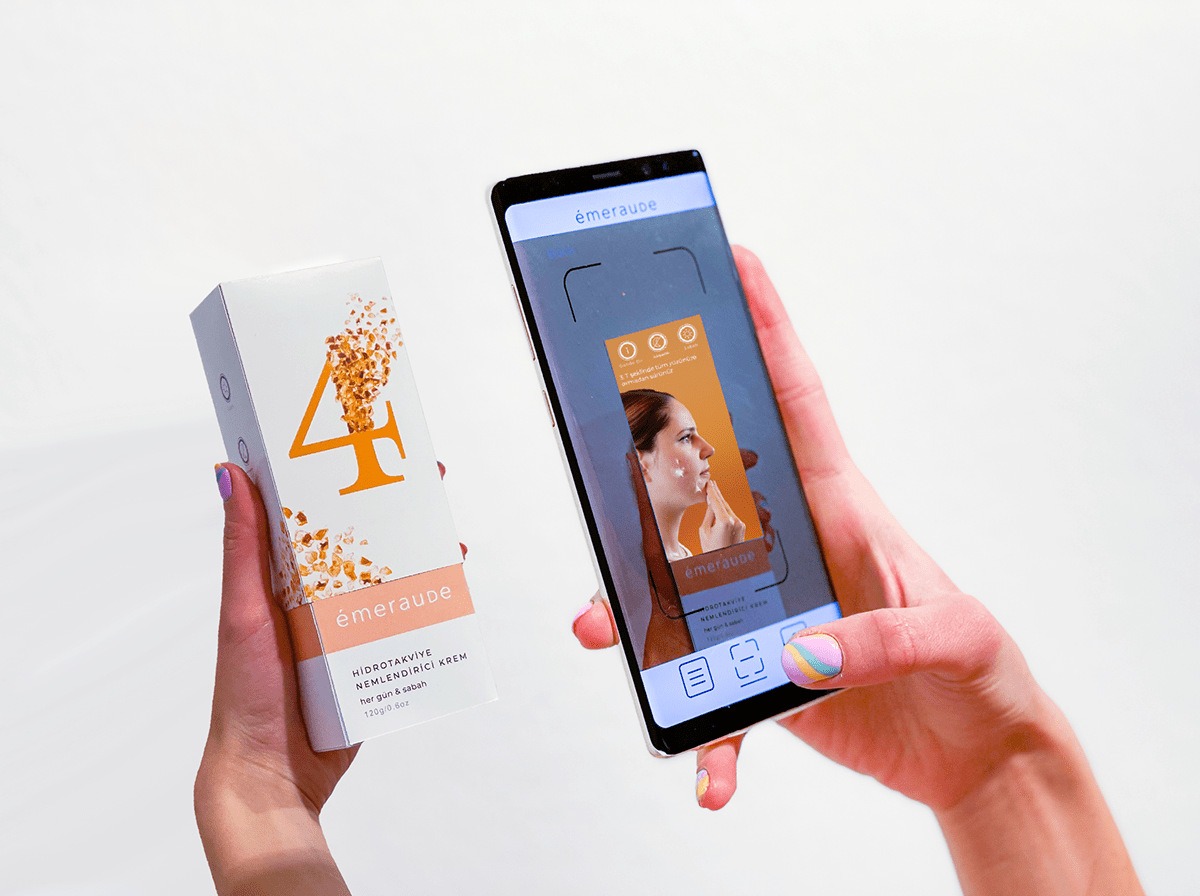 ambalaj ar app AR Packaging augmented reality branding  interactive package Packaging packaging design skincare