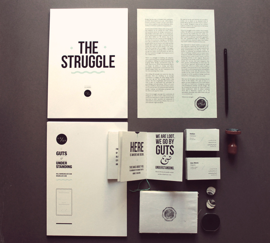 Loot brading studio creative design craft the struggle manifesto