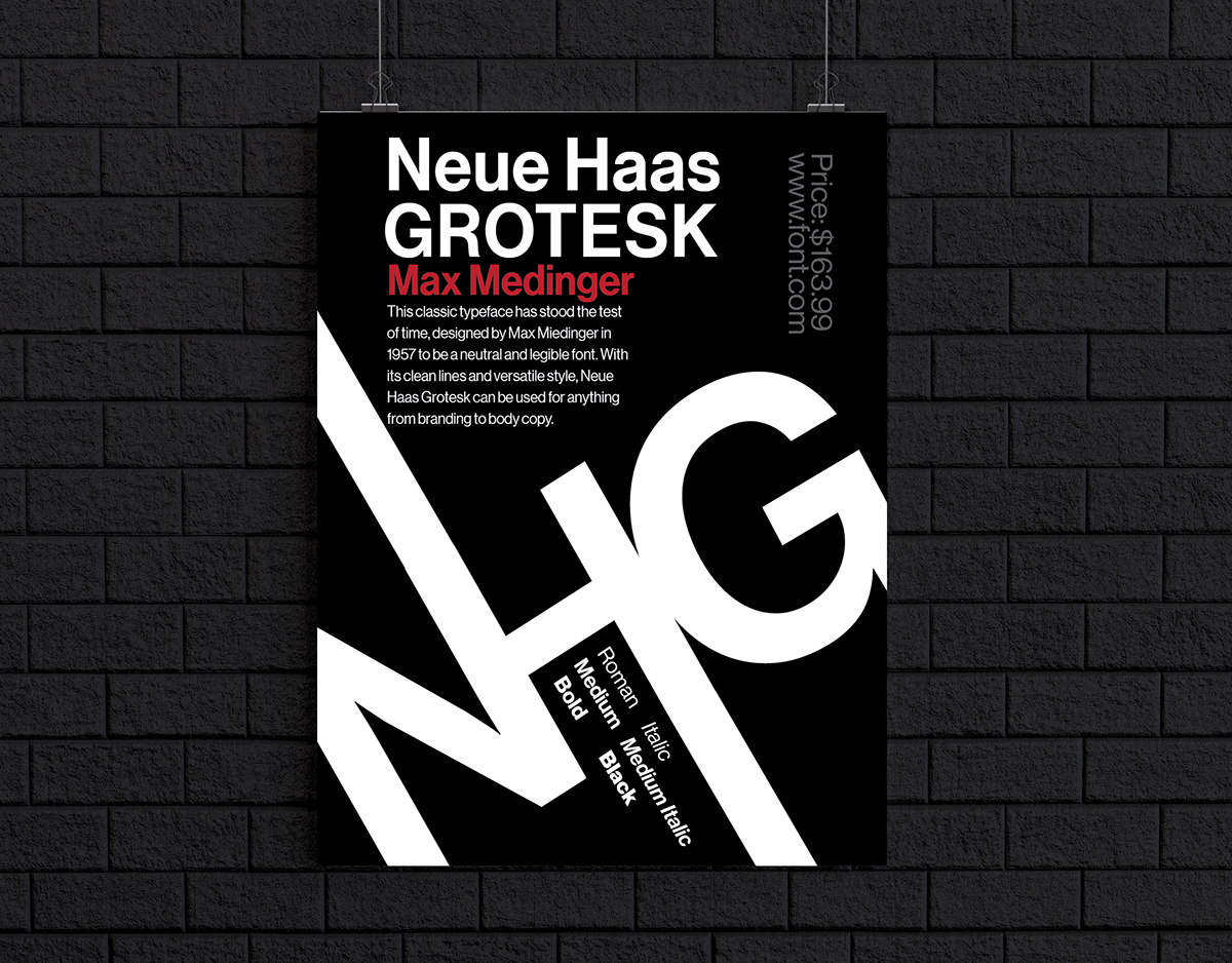 Typography Poster: Neue Haas Grotesk
