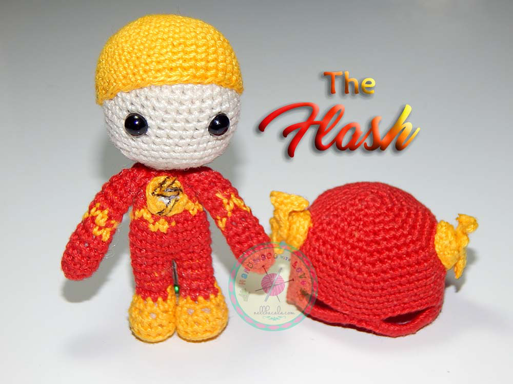 amigurumi dolls toys crochet handmade captain america iron man marvel Flash