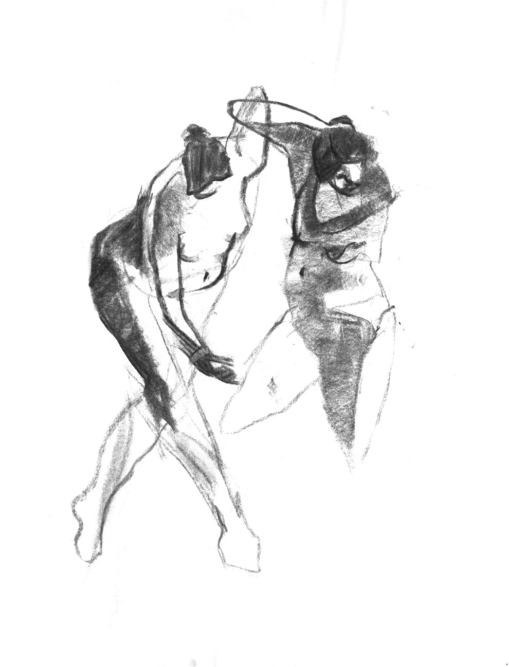 risd Figure Drawing charcoal Palermo elegance DANCE  