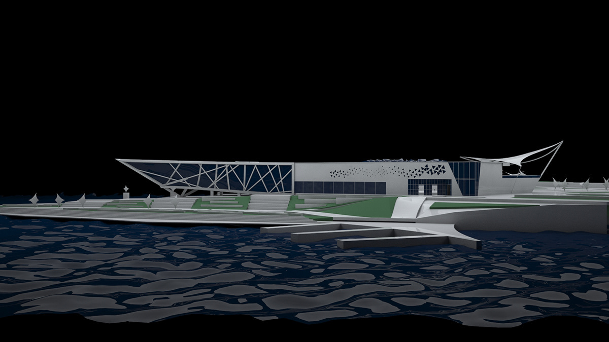 alexandria abuqir maritime museum ship architecture design Landscape visualization 3dsmax modeling