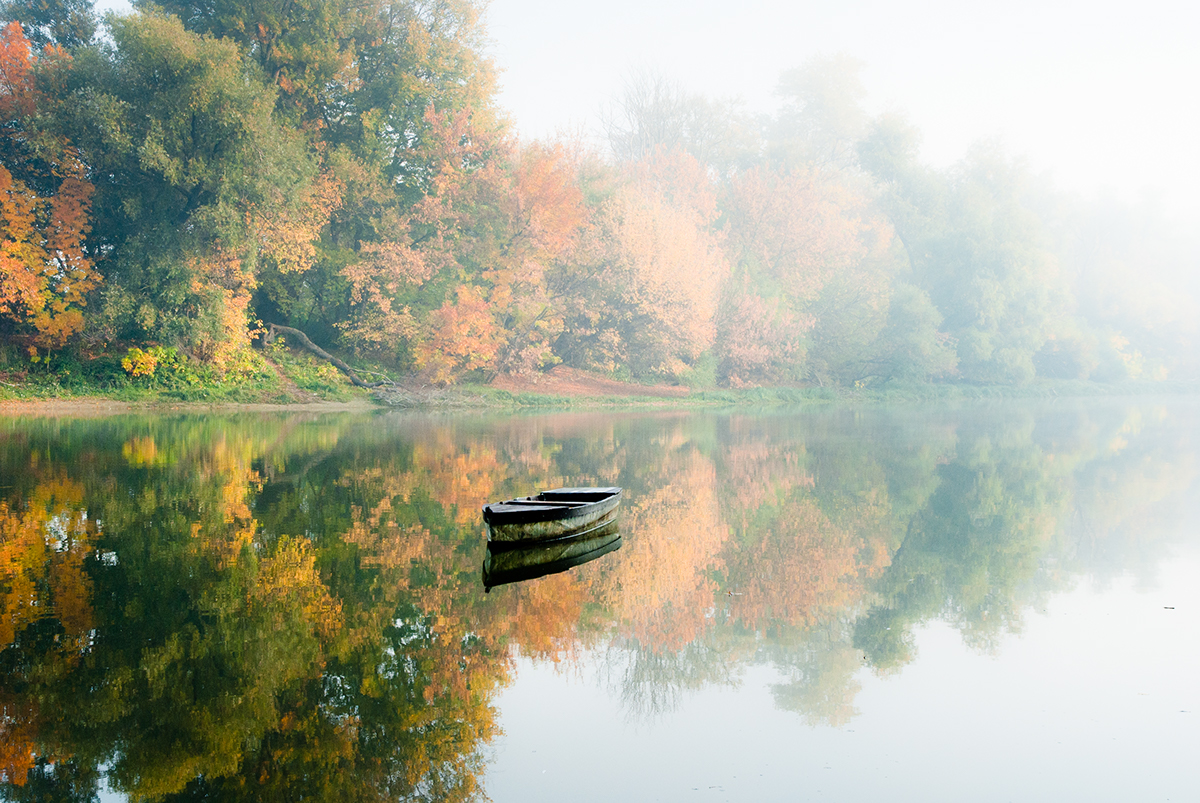 Danube Boats autumn river