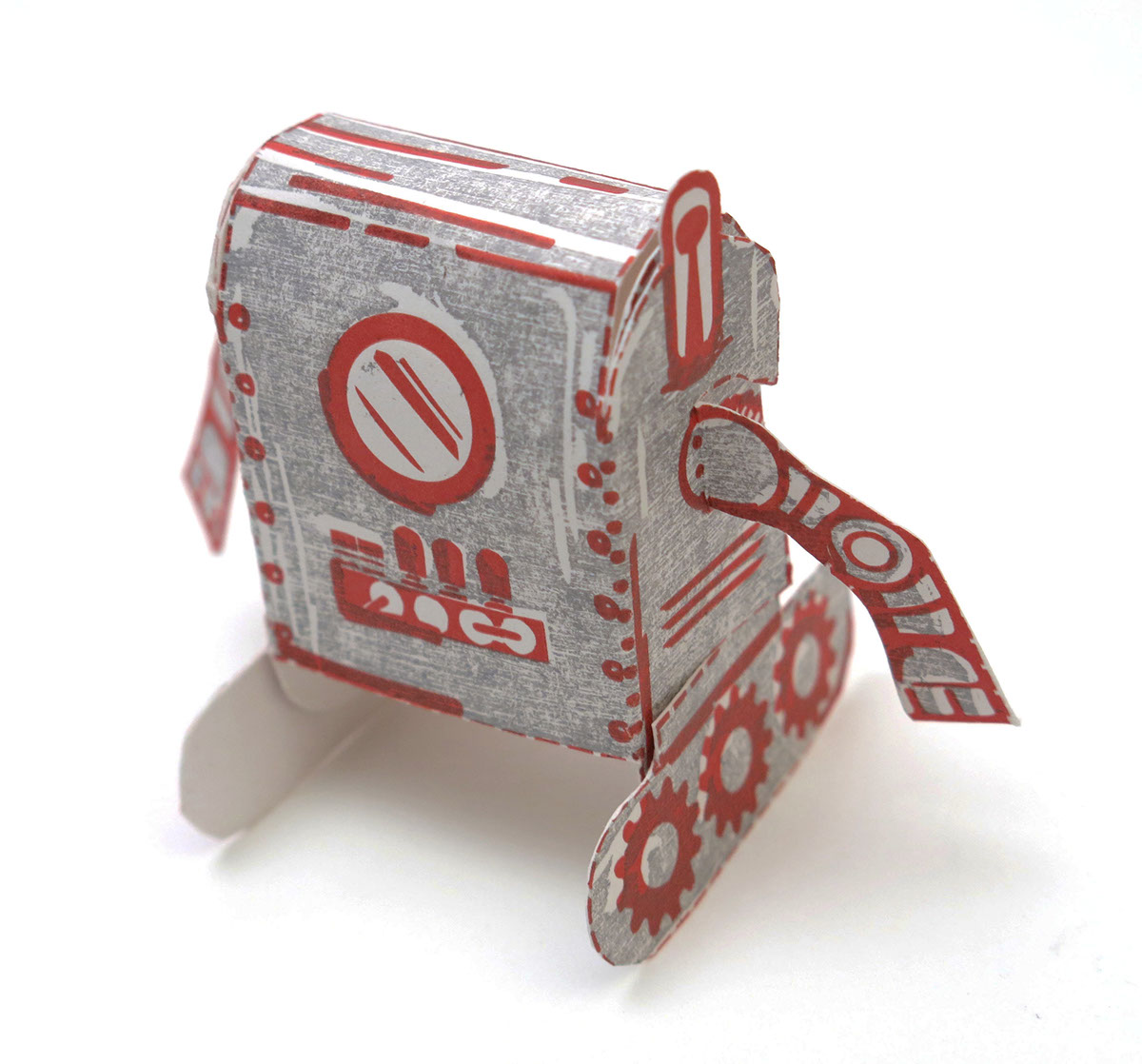 paper engineering paper craft papercraft robot letterpress two color