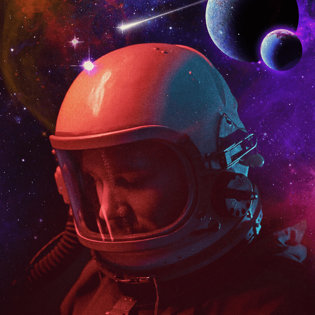 science fiction sci-fi Retro Synthwave synthwave art Planets Space 