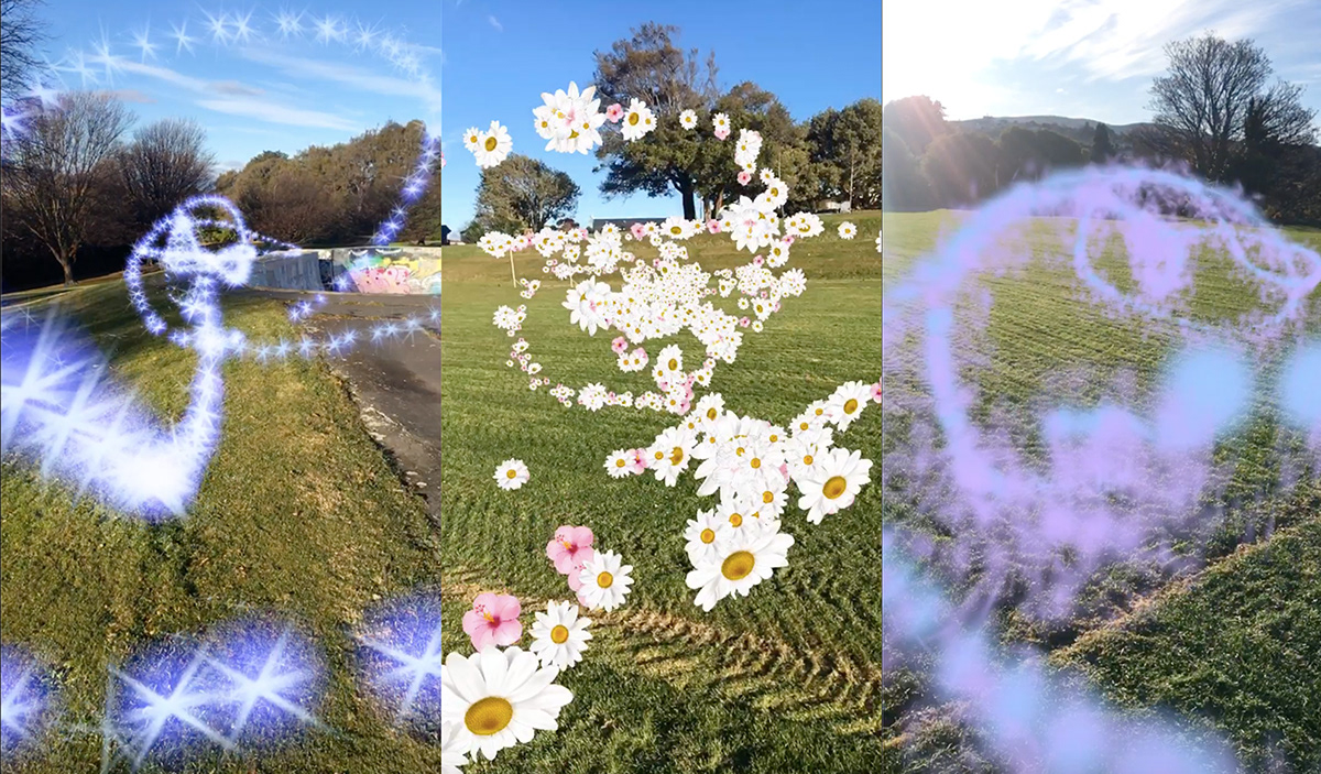 AR augmented reality instagram Magic   max mollison New Zealand spark ar studio Flowers smoke vr