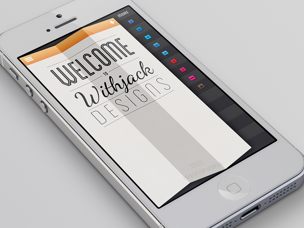 iphone portfolio application withjack designs UI ux