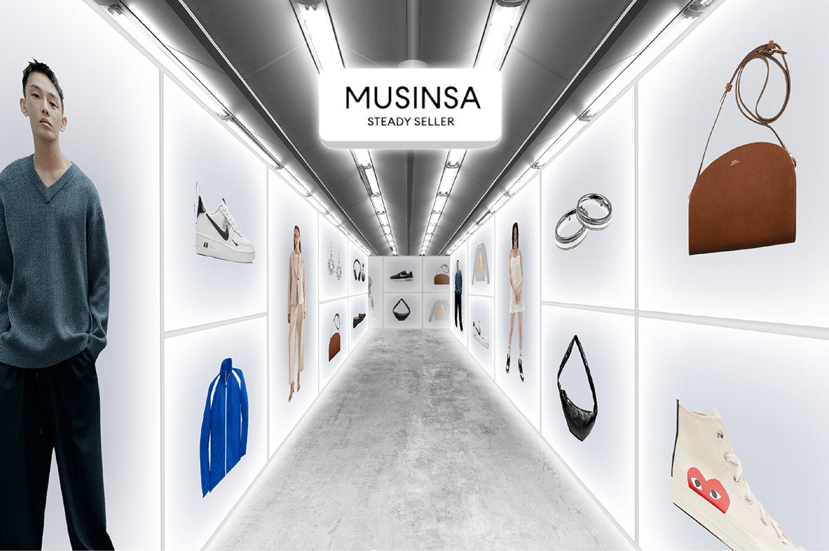 3D Fashion  MUSINSA showroom virtual space Vritual room web development  Webstie concept development Infinite M