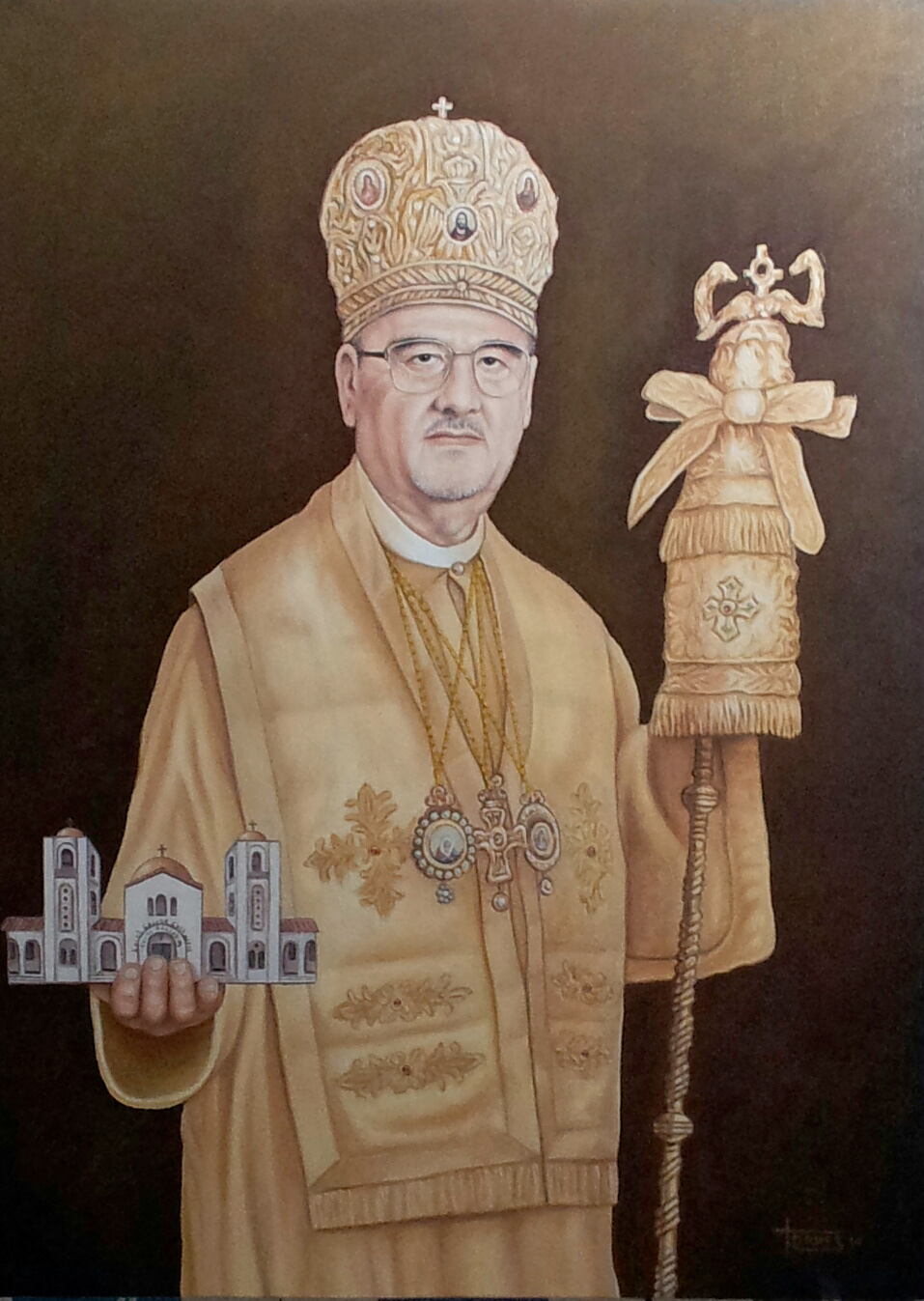 Metropolitan Philip Father Philip traditional oil Oil Painting portrait FINEART antiochian Orthodox priest