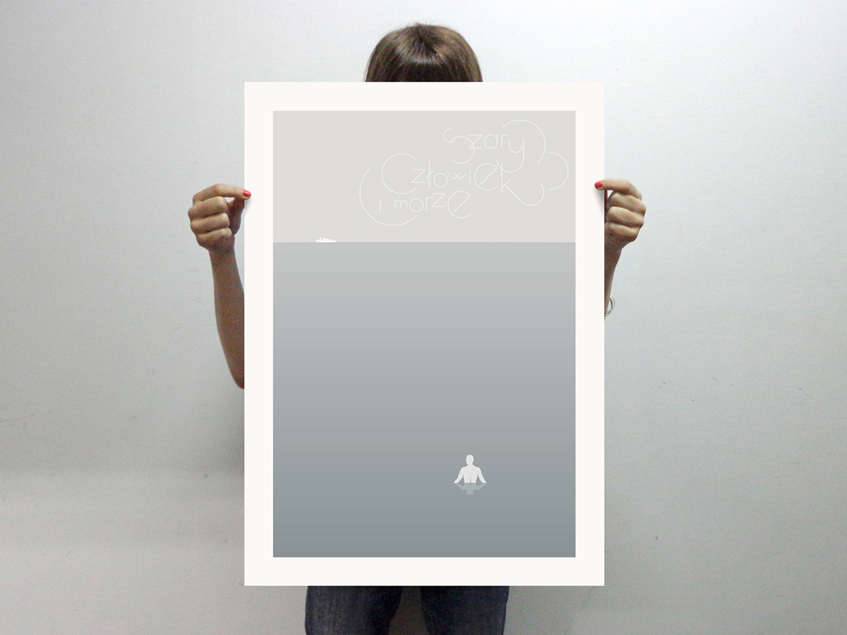 silkscreen poster grey print