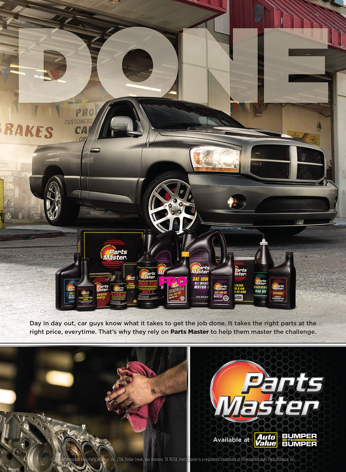 Parts Master automotive   parts car print ad Real Authentic Mustang Truck Retail