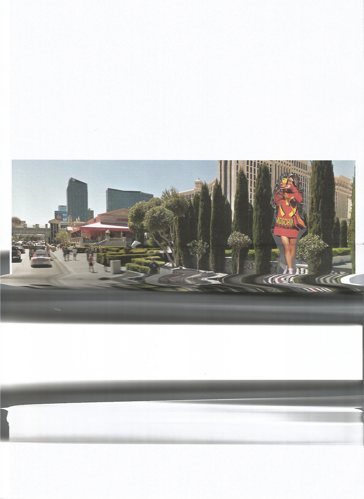 collage manual digital scan monument object Las Vegas Window car ride clothes anna signs trends