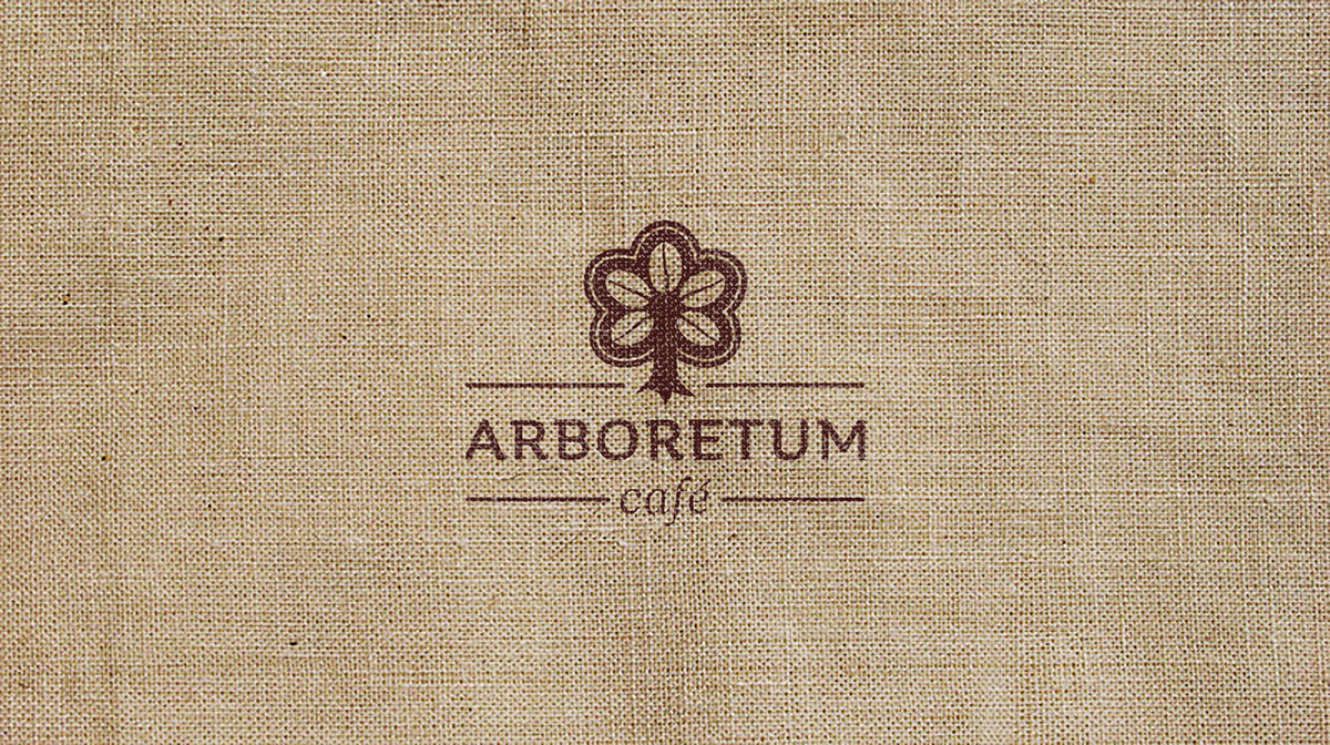 cafe  arboretum goiânia Coffee logo design xícara avental marrom Árvore grao